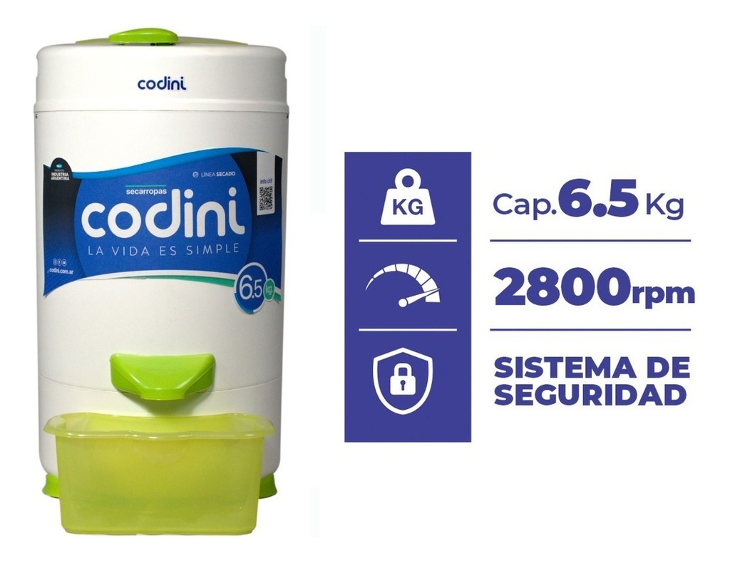 IV61 - SECARROPAS INNOVA VERDE 6.5 KG
